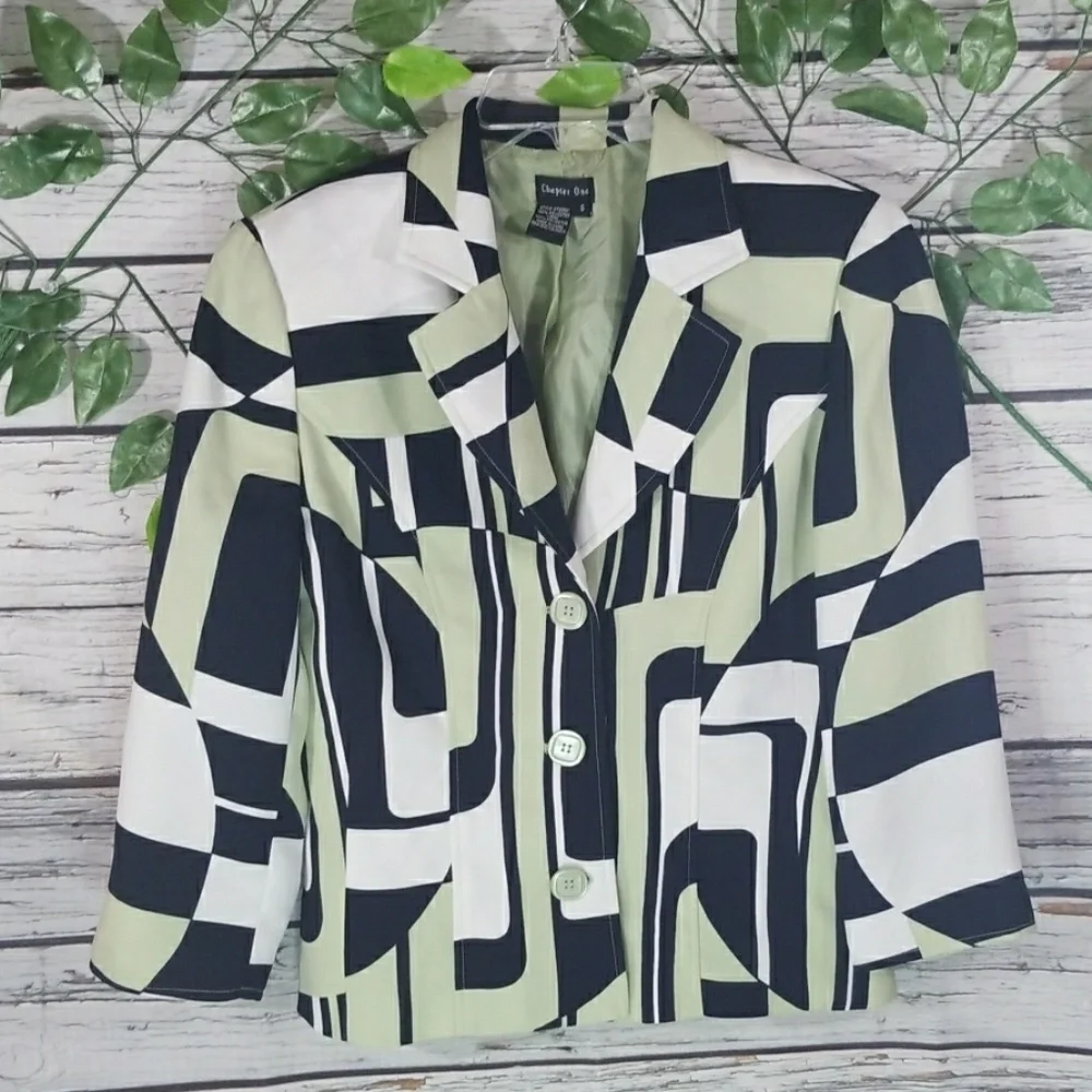 Chapter One button down collared blazer jacket 6 - Picture 1 of 8